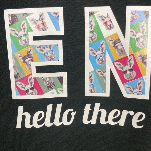 The Smooth Kangaroo Hello Kitten Black Sweatshirt - Picture 4 of 10